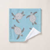 Tortue de mer gris marine sur mesure Dusty Blue (Gant de toilette)