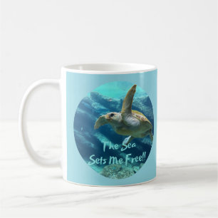 Tortue de mer Lover 11 onces en céramique Mug