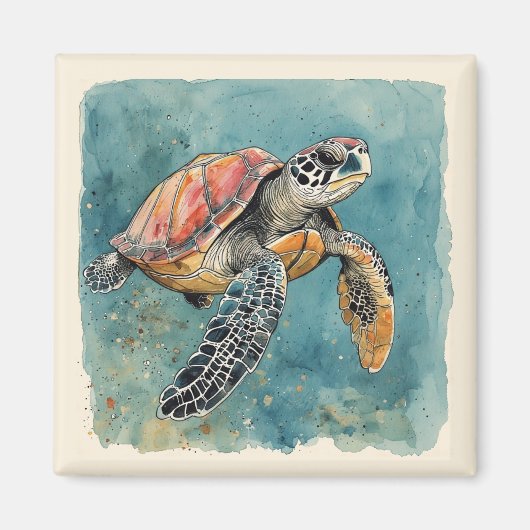 Tortue de mer Magnet (Devant)
