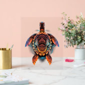 Tortue de mer Mandala Oeuvre d'art animal marin Bo (Mariage)