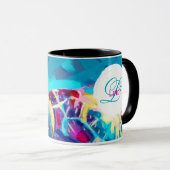 Tortue de mer Monogramme Café Mug (Devant droit)