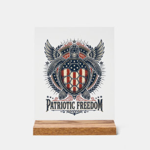 Tortue de mer patriotique