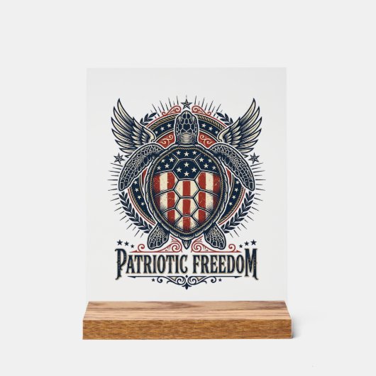 Tortue de mer patriotique (Recto)