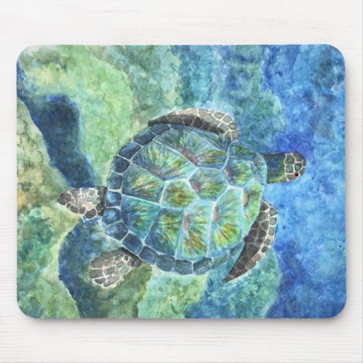 Tortue de mer tapis de souris #2 B (Devant)