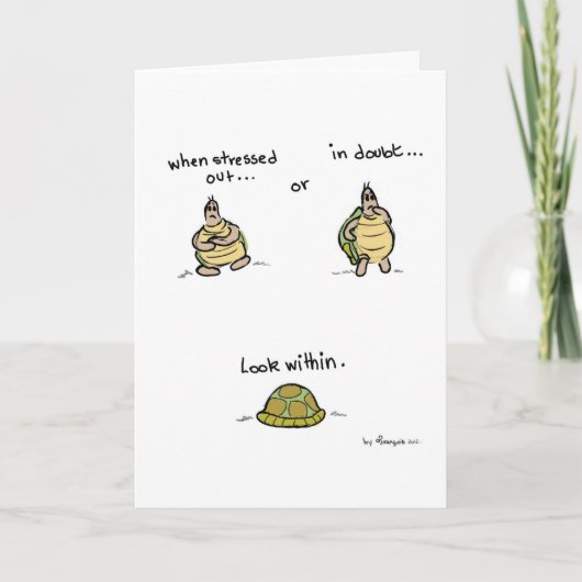 Tortue de yogi de carte de voeux (Devant)