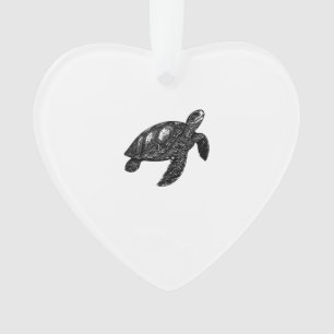 Tortue d'eau ancienne élégante nageant Copie