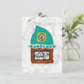 Tortue Démangeant Pour Une Carte De Voeux De Comba (Debout devant)