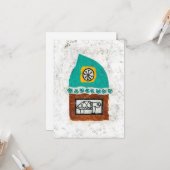 Tortue Démangeant Pour Une Carte De Voeux De Comba (Devant/Arrière en situation)