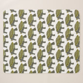 Tortue diamantée (motif blanc) - couverture Sherpa (Devant (Horizontal))