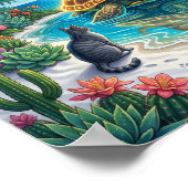 Tortue du Monde Tropical — Impression d'art de fan (Coin)