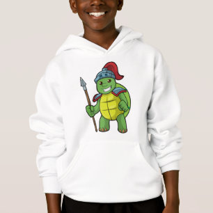 Tortue en guerrier avec lance et casque