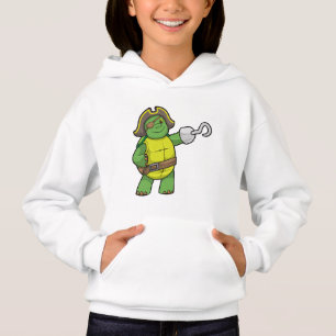 Tortue en pirate avec patchs main et oeil