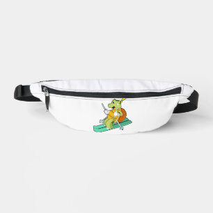 Tortue en skieur avec ski