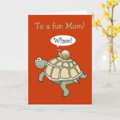 Tortue et escargot Wheel ! Carte de fête des mères (Fleur jaune)