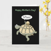 Tortue et escargot Wheel ! Carte de fête des mères (Fleur jaune)