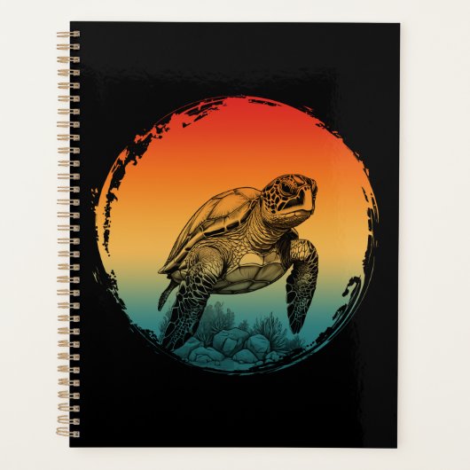 tortue été océan coucher de soleil  (Devant)