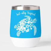 Tortue hawaïenne - Pêcheur esthétique - Bleu clair (Arrière)