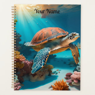 Tortue marine Serene 3D en Océan -Tranquille Lif M