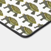 Tortue (motif blanc) - Tapis de bureau (Coin)