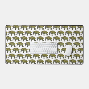 Tortue (motif blanc) - Tapis de bureau