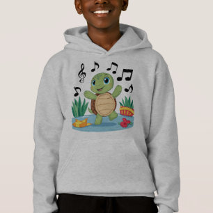 Tortue musicale près de l'étang