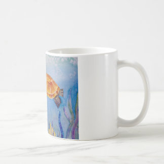 Tortue originale d'aquarelle sur la tasse