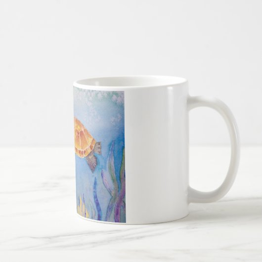 Tortue originale d'aquarelle sur la tasse (Droite)