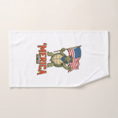 Tortue Patriotique ‘Merica Vintage Vector (Serviette à main)