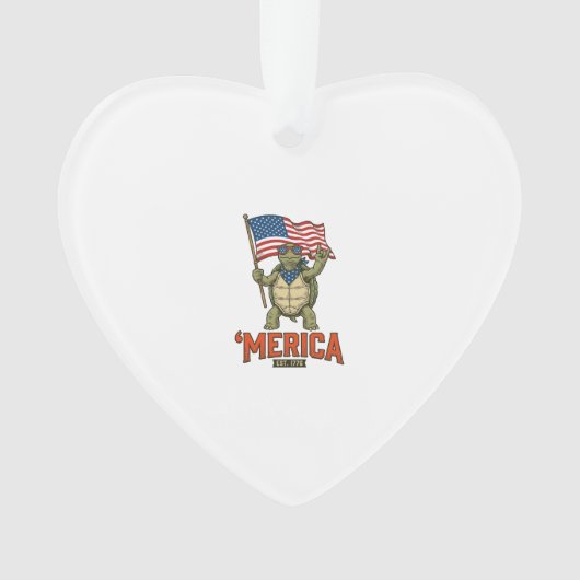 Tortue Patriotique ‘Merica Vintage Vector (devant)