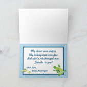 Tortue pliée Carte de remerciements récif Tortue d (Intérieur)