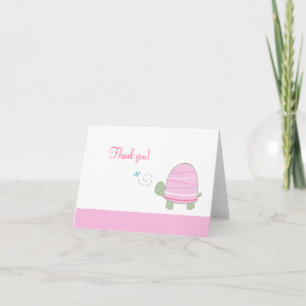 Tortue rayée à tendance rose pliée Merci notes