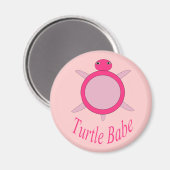 Tortue rose mignonne Aimant pour bébé (Recto/Verso)