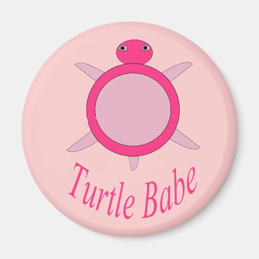 Tortue rose mignonne Aimant pour bébé (Devant)