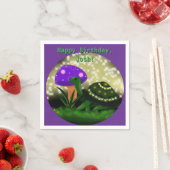 Tortue, serviettes en papier étincelant (En situation)