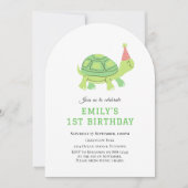 Tortue sous la mer 1ère invitation anniversaire (Devant)