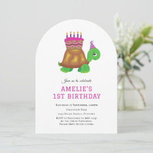 Tortue sous la mer 1ère invitation anniversaire