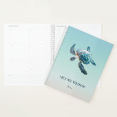 Tortue Tortue 3D Côtière Ajouter Nom Et Année (Devant avec enveloppe)