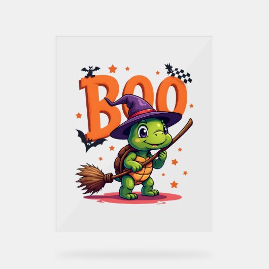 Tortue Tortue Boo Sorcière Trick Ou Traiter Hallow (Recto)