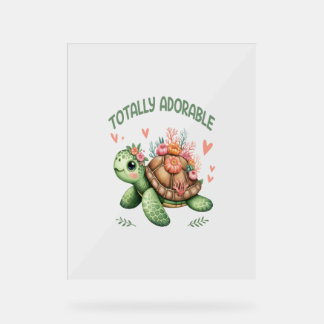 Tortue totalement adorable avec corail
