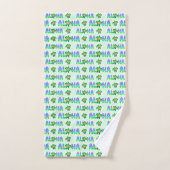 Tortue tropicale hawaïenne Aloha violet vert (Serviette à main)