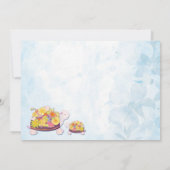 Tortues à fleurs Baby Boy Faire-part de naissance (Dos)