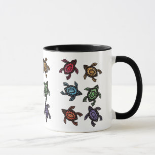 Tortues Abstraites colorées Café Mug