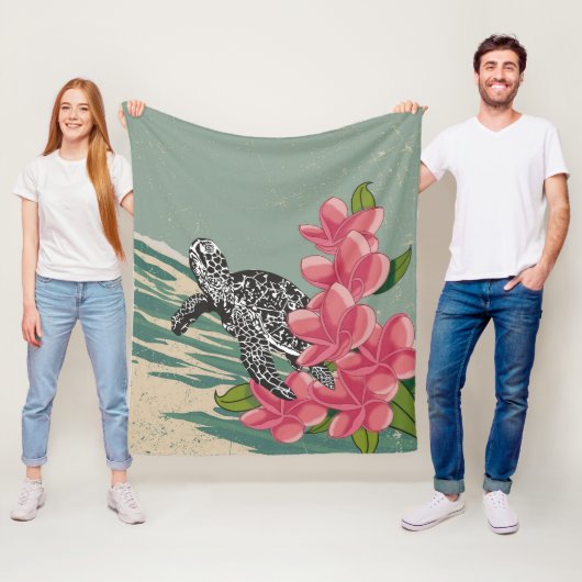 Tortues Aloha Hawaii Avec Couverture Plumeria (En situation)