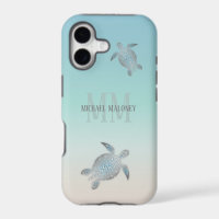 Tortues Argentées Initiales Votre Nom 