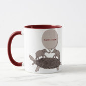 Tortues complètement en bas de tasse (Gauche)