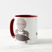 Tortues complètement en bas de tasse (Devant gauche)
