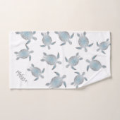 Tortues d'argent Motif Côte blanche (Serviette à main)