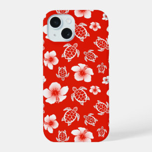 Tortues de l'Hawaii rouge et Hibiscus