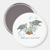 TORTUES DE MER Aimant personnalisé (Recto/Verso)