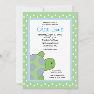 Tortues de mer Baby shower 5 x 7 invitation